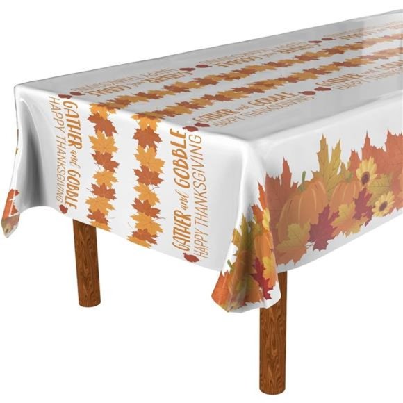 Thanksgiving Tablecloth 2 Pack 54" X 108" Fall Party Supplies Pumpkins - Picture 4 of 6